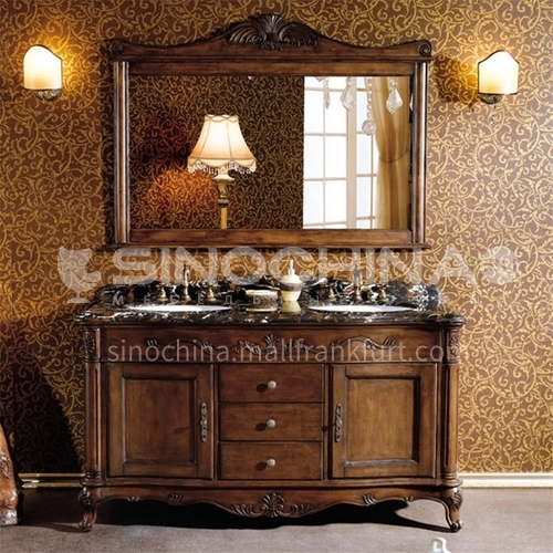 European style bathroom cabinet oak floor American solid wood bathroom cabinet O9986-Empire 